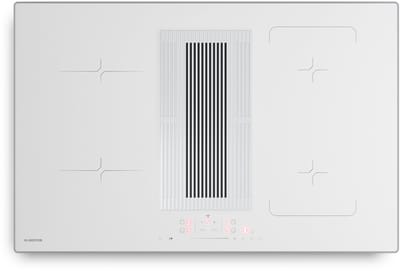 Klarstein Inductiekookplaat Velaire met afzuigkap - 80 cm, 4 zones, 8400 W boost, touchslider, flexzone, ingebouwde afzuigkap, timer, kinderslot, restwarmte-indicator - voor Keuken - Schuifregelaar - Induction Hob - Inductie Kookveld