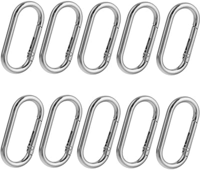Solidchoice - Set van 10 Ronde Karabijnhaken voor Handwerk en Sleutels