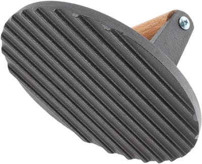 Vlees Pers Maker - Burgerpers Patty - Binnen Koken - Antiaanbakvorm - 17.5 cm - Zwart