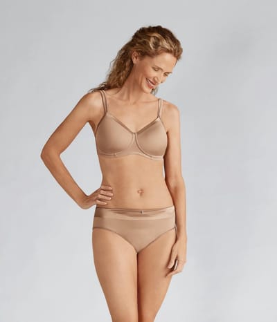 Amoena Prothese Bh Voorgevormd Zonder Beugel Lara Satin SB NUDE - maat EU 70AA / FR 85AA