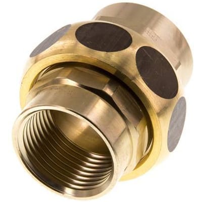 Rp 1'' Messing Borstnippel 3-delig met Conische afdichting 16 Bar - FL2S-F-B-100R-C
