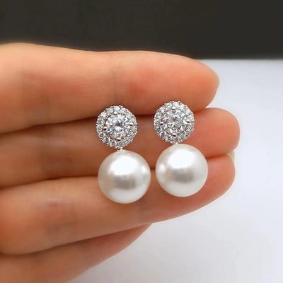 Sterling Parel Oorbellen Bruid Bruiloft Accessoires Temperament Elegant Oor Oorbellen Nieuwe Trendy Dames Sieraden brown