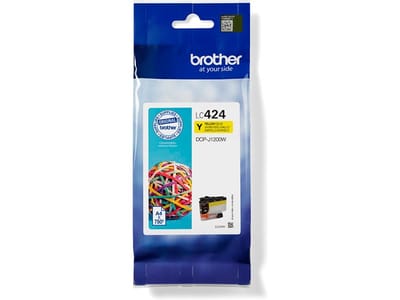 Originele Brother inktcartridge LC-424Y, enkele verpakking, geel