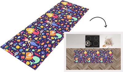 Keukenloper - Loper keuken - Zeemeermin - Vissen - Patronen - 150x50 cm - Keukenloper vinyl