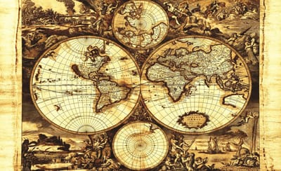 World Map Vintage Photo Wallcovering