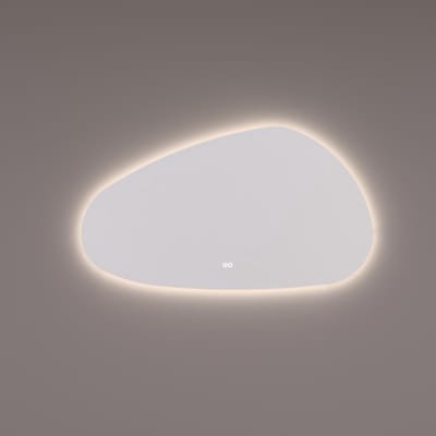 HIPP Design spiegel Organisch met Indirecte LED Rondom - Hoge Kant Rechts - 120 x 70 x 3 cm - Spiegelverwarming - Kleurenwissel - Touch Dimmer