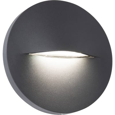 Viokef LED buitenwandlamp Vita, donkergrijs, Ø 14 cm