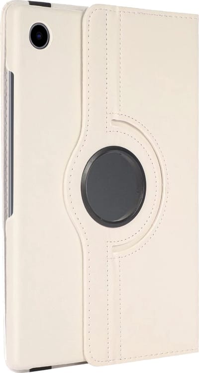 Hoesje - Geschikt voor Samsung Galaxy Tab A8 - 360 Graden Draaibare Hard Cover Case - Tablet Hoes Draaibaar - Wit