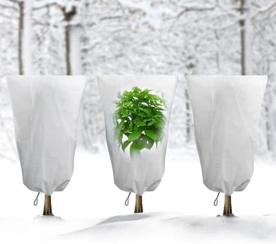 Set van 3 Fleece Beschermhoezen voor Planten 80 x 120 cm - Herbruikbare Tuin Fleece Tassen voor Vorstbescherming van Potplanten en Struiken