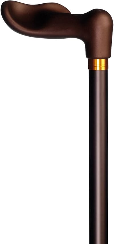 Gastrock Verstelbare wandelstok - Brons - Linkshandig - Ergonomisch handvat - Aluminium - Lengte 75 tot 100 cm - Gewicht 445 gram - Diameter wandelstok 18 mm - Wandelstokken - Heren en dames - Uitschuifbare wandelstok - Anatomische wandelstok