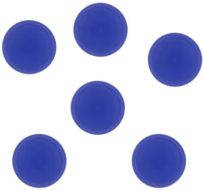 Dailygoods- Airhockey Peddels - 7 Stuks Vervangende Accessoires - Blauw - Pushers - Ideaal voor Kinderen - Diameter 64 mm - Airhockey Pucks