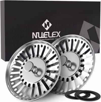 Gootsteenpluggen - Zeef pluggen - Keukenafvoer Beveiligen - Lekvrij ontwerp - 84 mm diameter - Zilver