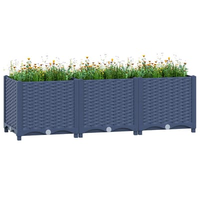 vidaXL - Plantenbak - verhoogd - 120x40x38 - cm - polypropyleen