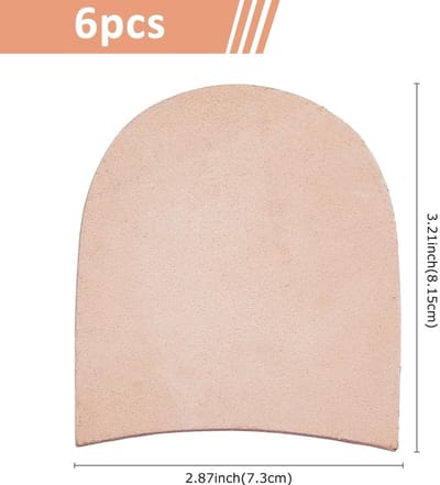 Dailygoody - Lederen Schoenreparatie Hiel Vervanging - Antislip Schoenpads - Duurzaam en Effectief - BurlyWood - Schoenbescherming - Perfect voor
