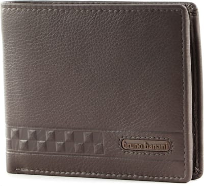 bruno banani Leren Portemonnee Wallet Taupe Bruine