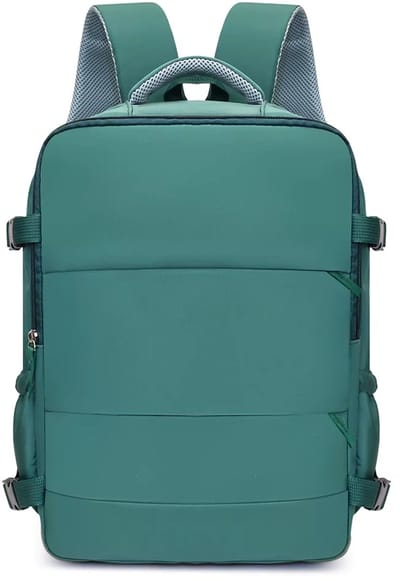 Lichtgewicht Reisrugzak met Grote Capaciteit – Handbagage Rugzak voor Korte Vluchten, Zakelijke Laptop Rugzak en Travel Backpack voor Cabinegebruik-Groen