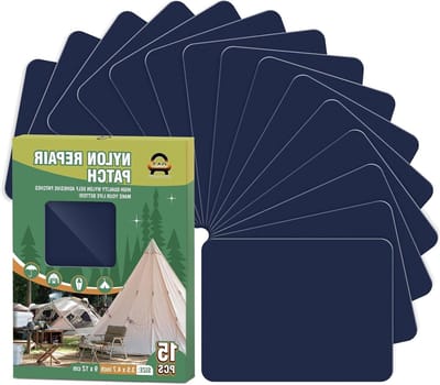 Set van 15 Zelfklevende Patches 9 x 12 cm Waterdichte Reparatie Patches voor Tenten, Jassen en Slaapzakken
