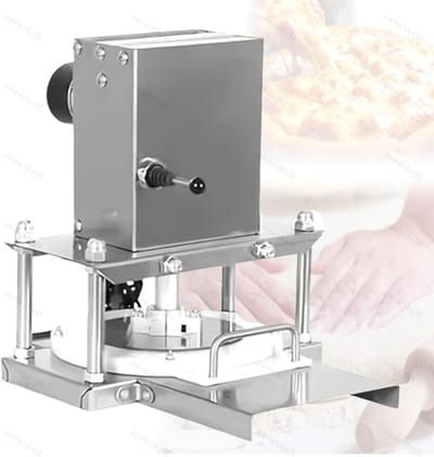 Elektrische Deegpers - Pizzadeegmachine Deegroller - Platbrood Maken - Krachtige DC Motor - 30 cm Persplaat - Zilver