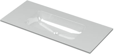 INK Aspekt Wastafel Porselein Midden Zonder Kraangat - 1000x450x15 mm - Glans Wit