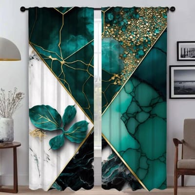 Abstract Botanisch Kintsugi Scheidingswand Home Interieur Gordijnen voor Woonkamer Gordijn Halloween Decoratie Jaloezieën Shades Keuken W50xH70cmx2pcs-CL