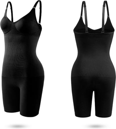 Full body shaper - zwart - shaping wear - shapers - bodysuit - slanker - strakker - shape wear - butt lifter - lifting - spandex - nylon - L/XL