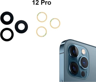 Camera Lens voor iPhone 12 pro set van 3 -  Back camera lens cover - Achtercamera / Rear camera glazen lens voor iphone 12 Pro