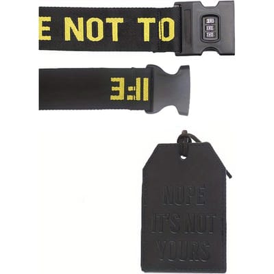 1 jeu (2 sangles de bagage + 1 carte d'embarquement) Sangle de bagage à code croisé Sangle élastique pour chariot de voyage Sangle de bagage, étiquette de bagage en polyuréthane Password payment