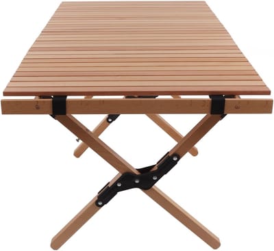 Klaptafel Beukenhout - Picknicktafel Campingtafel - Buiten Eten - Draagbaar Inklapbaar Ontwerp - Verstelbare Hoogte - Natuurlijk Hout