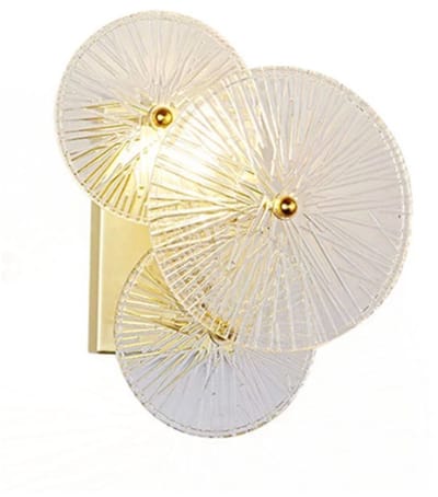 Kosilum - Emilia - Wandlamp - Transparant en goud - Metaal en glas