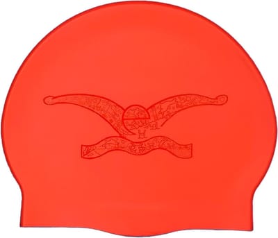 Siliconen Badmuts - Zwemmuts Comfort - Bescherming Zwemmen - Uniek Haring Design - One Size - Rood