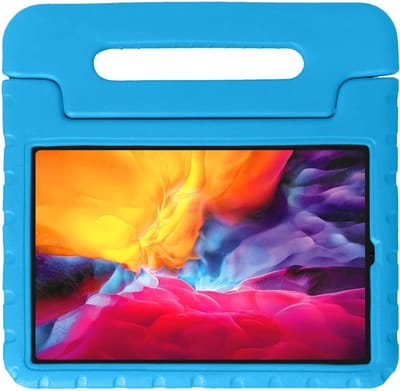 Hoesje - Geschikt voor Apple iPad Pro (2020) - 12.9 inch - Kinderhoes Shockproof Bumper - Kidsproof Case - Tablet Hoes - Kinder Hoes Cover - Blauw