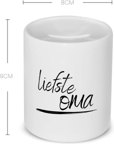 Akyol - liefste oma Spaarpot - Oma - de liefste oma - verjaardagscadeau - verjaardag - cadeau - cadeautje voor oma - oma artikelen - kado - geschenk - gift - 350 ML inhoud