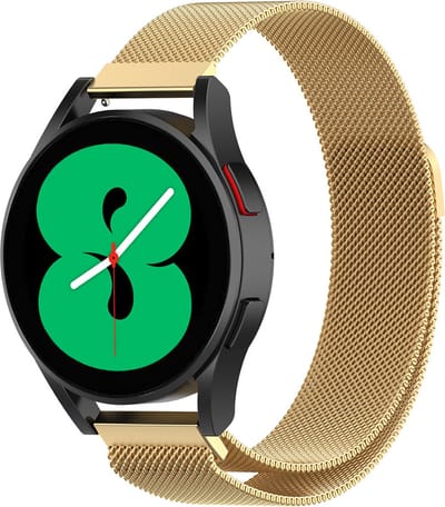 Milanees Bandje Geschikt voor Samsung Watch 4 Milanees Bandje - Band Geschikt voor Samsung Galaxy Watch 4 Bandje Met Magneetsluiting Milanees - Goud