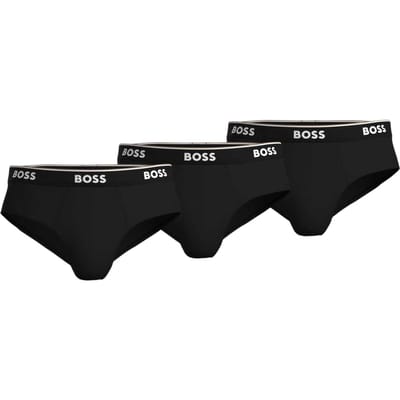 Boss Heren Premium Katoenen Slips (Verpakking van 3) (Zwart)