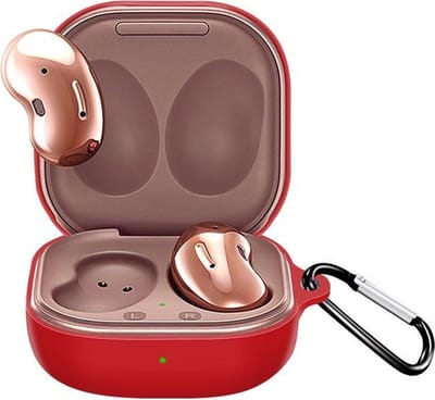KELERINO. Hoesje geschikt voor Samsung Galaxy Buds Live - Fullcover - Rood