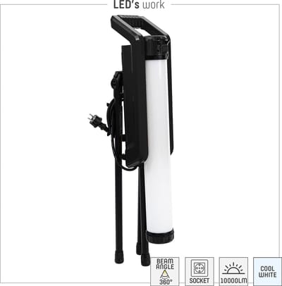 Professionele LED Werklamp 70W 220V op statief met 10.000 lumen – 5000 Kelvin – IP54 - IK07 slagvastheid