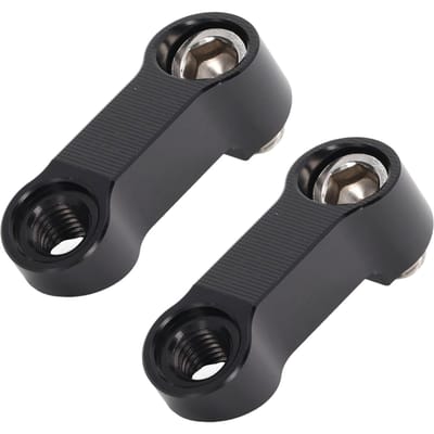 1 Paar 10mm0.39in Motorfiets Spiegelhouder Verhoger Verlengstuk Adapter Vervanging voor NMAX 155 125 zwart