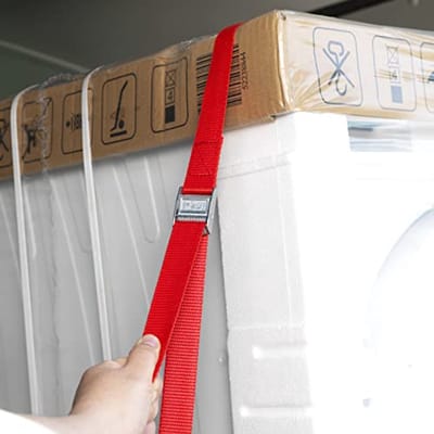 Hefriemen cam Gesp 5m x 25mm - 250kg Lading Bagage Dak Rekband - Set van 2 Rode Riemen