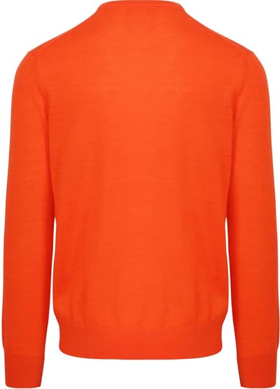 King Essentials The John Pullover Merino Oranje - Maat XL - Heren - Pullovers