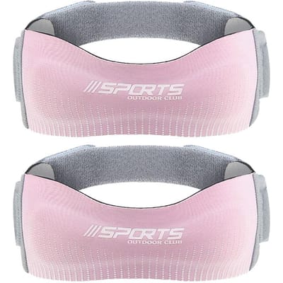 2 Stuks Patellaband Buiten Sporten Hardlopen Schokabsorptie Springtouw Compressie Kniebeschermers Verstelbare Kniebrace Unisex roze
