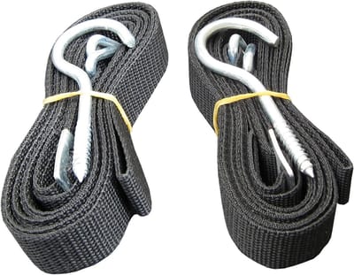 Kajak Opbergsysteem - Wandrek Houders - Ruimte Besparen - Verstelbare Nylon Riemen - 45KG Capaciteit - Zwart