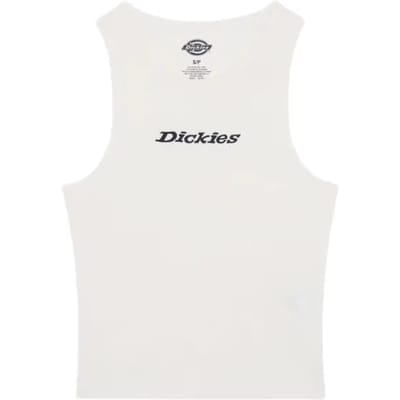 Dickies Rib Mouwloos T-shirt Wit L Vrouw