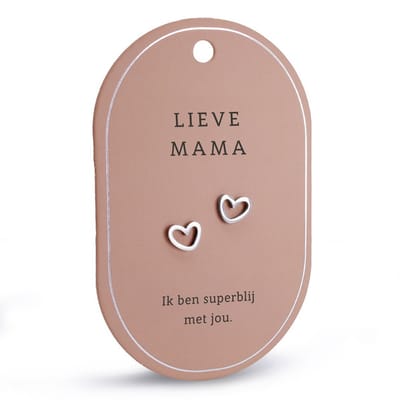 Oorbellen - Zilver - Lieve Mama