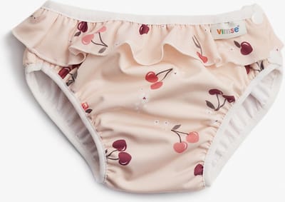 ImseVimse - Vimse - Cherry frill - Wasbare zwemluier met roesjes - M | 7-10 kg - Leuke print - Gemakkelijk in gebruik - OEKO-TEX® gecertificeerd