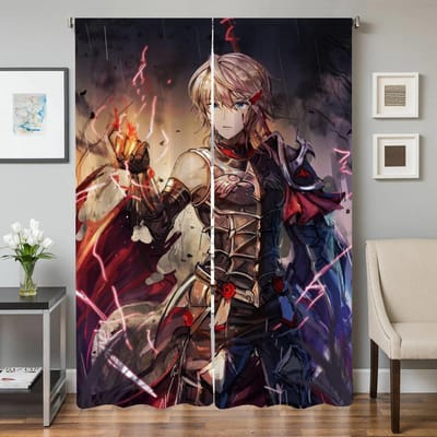 Huisinterieur Keukengordijnen voor Woonkamer 2 Stuks Verduisterende Gordijnen Deurgordijn Kings Raid Scheidingswand Slaapkamer Decoratie W50xH70cmx2pcs-CL gray