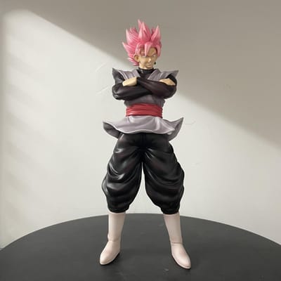 27cm Dragon Ball Z Super Saiyan Goku Black Zamasu Mask Actiefiguur PVC Model Standbeeld Desktop Decoratie Speelgoed Cadeau Ornament gray