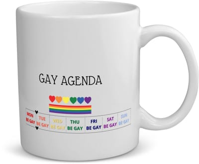 Akyol - pride cadeau - koffiemok - theemok - Lgbt - lgbt pride - pride vlag - gay cadeau - gay pride accessoires - homo - lgbtq vlag - accessoires - cadeau - met tekst - cadeau - 350 ML inhoud