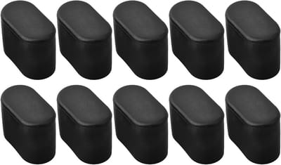 10x Ovale Stoelpootdoppen Rubber - Bescherming tegen Krassen en Geluid voor Vloeren - 16x34mm