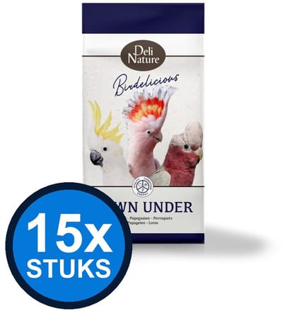 15x Deli Nature - Birdelicious papegaaien down under 750gr - Vogelvoer - 750 g