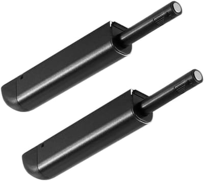 2 Stuks Aluminium Deuropener met Magnetische Sluiting, Drukdeuropener voor Kastdeuren, Kledingkasten en Lades, Zwart